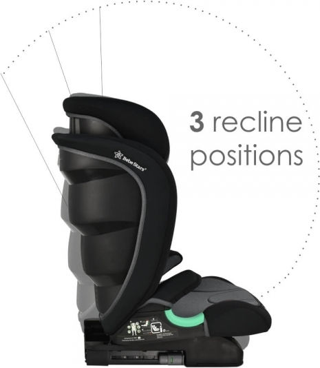 Bebe Stars Max Baby Car Seat i-Size with Isofix Grey