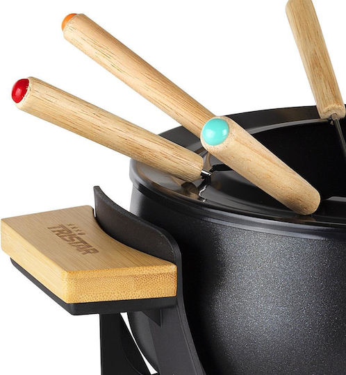 Tristar Electric Metallic Fondue Pot for 10 Persons Black