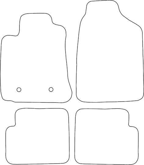 Set Velour Mats Fitting Toyota Corolla Ix E120 2001-2007 Red Edging