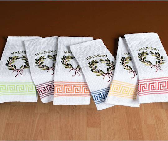 Silk Fashion Обръч Чаена кърпа в Бял Цвят 45x65см 12бр