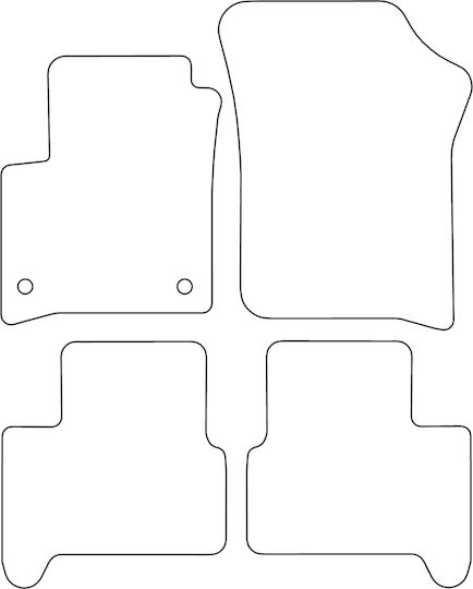 Set Velour Mats Fitting Seat Mii Electric 2019-2021 Red Edging