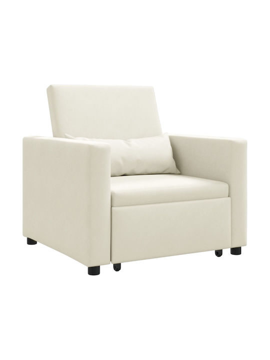 Șezlong Modern Din Catifea Bej 90x165x87cm 42002705