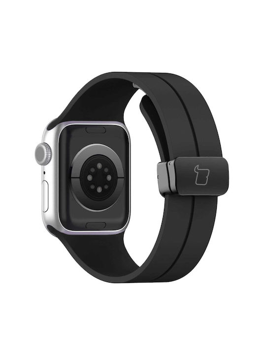 Curea Ceas Silicon Bizon L Apple Watch 38 40 41 42mm Negru