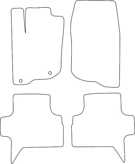 Set Covorașe Velur Potrivire Mitsubishi Pajero Sport II 2013-2016 Margine Roșie