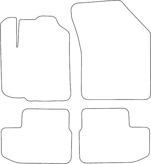 Set Velour Mats Matching Suzuki Splash 2008-2014 Red Edging