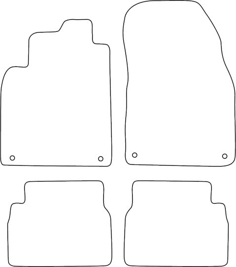 Set Velours Fußmatten Für Saab 9-3 Ii 2002-2011 Blaue Kante