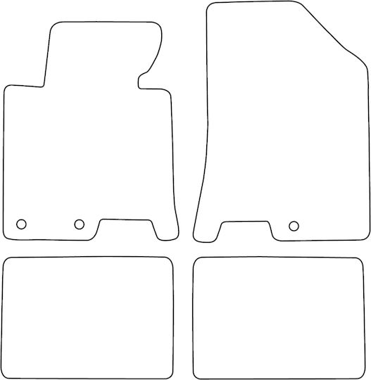 Set Covor Velur Compatibil Hyundai I40 2011-2019 Margine Neagră