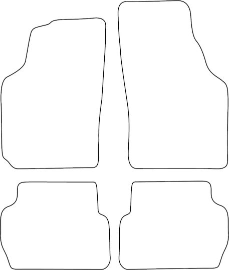 Set Velour Mats Fitting Mazda 121 1990-1998 Red Edging