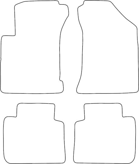 Velour Carpet Set Fitting Kia Cerato I 2004-2008 Red Edging