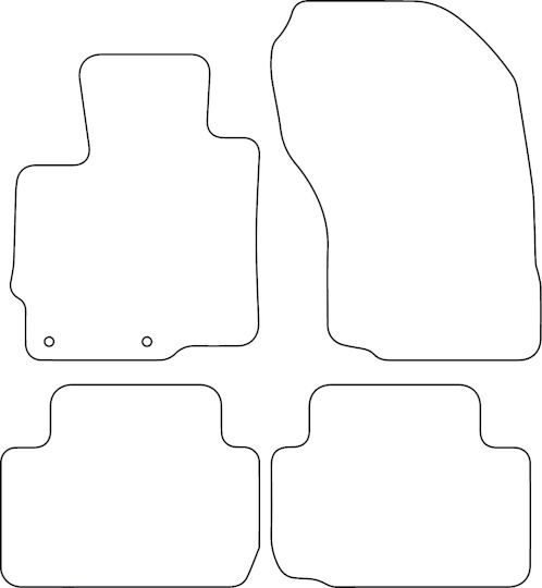 Set Velour Mats Fitting Mitsubishi Eclipse Cross 2017 Red Edging