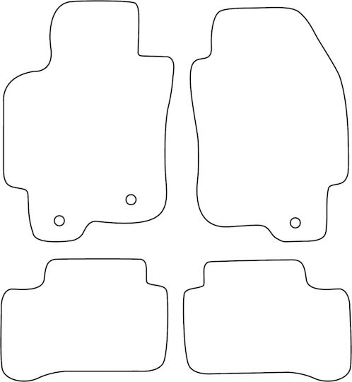 Velour Carpet Set Compatible Jaguar X-type Automatic 2001-2009 Red Edging