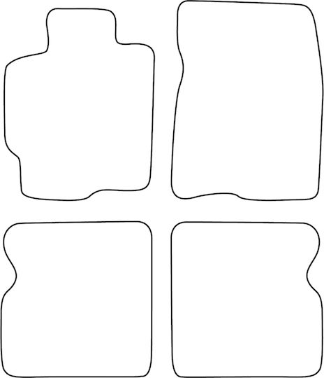 Set Velour Floor Mats Matching Mazda 323 F 1994-1998 Blue Edging