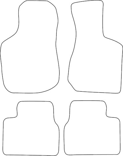 Set Velour Car Mats Opel Tigra A 1994-2000 Red Edging