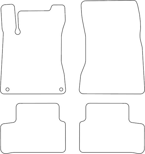Set Velour Mats Matching Mercedes Gla Ii H247 2019 Blue Edging