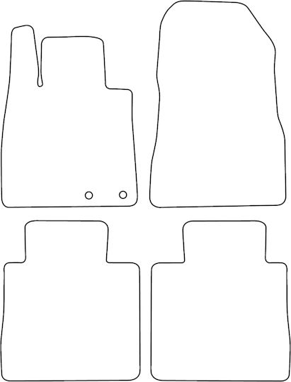 Set Velour Mats Fitting Nissan Note Ii E12 2012-2016 Red Edging