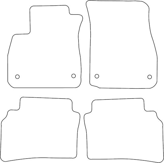 Velour Mat Set Compatible Opel Insignia Ii B 2017 Red Edging