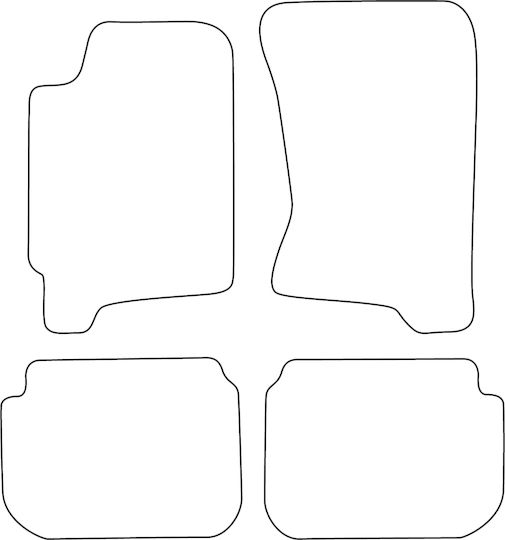 Set Velours Auto Fußmatten Passend Für Subaru Impreza I Gc 1992-2000 Schwarz Kante
