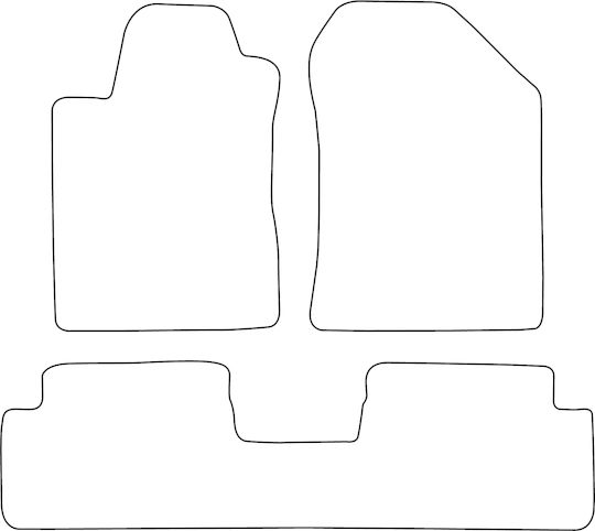 Set Covor Velur Potrivit Pentru Toyota Corolla Verso 2004-2008 Margine Roșie