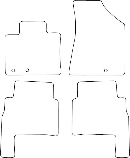 Set Velour Mats Matching Kia Sorento Ii 2009-2012 Blue Edging