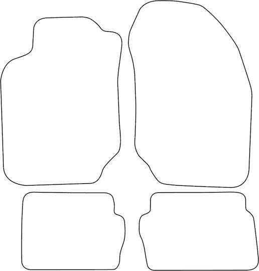 Velours Teppichboden Satz Kompatibel Nissan Almera II N16 2000-2006 Rote Kante