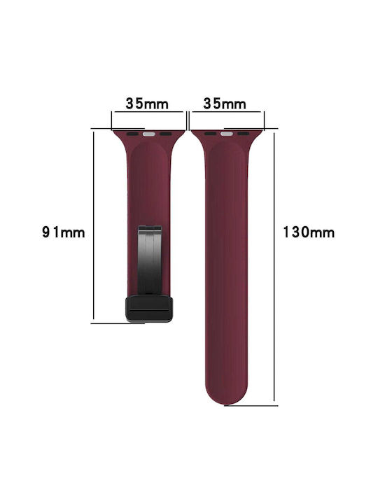 Curea Bizon pentru Ceas Silicon L Apple Watch 44 45 46 49mm Burgundy Curea Bizon pentru Ceas Silicon L Apple Watch 44 45 46 49mm Burgundy