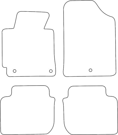 Set Velour Car Mats Matching Hyundai Elantra V 2011-2016 Blue Edging