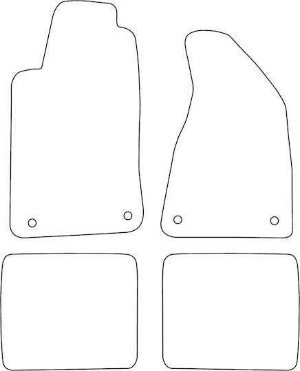 Set Velour Mats Matching Audi 80 B4 Coupe 1990-2000 Blue Edging