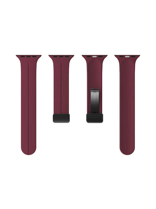 Curea Bizon pentru Ceas Silicon L Apple Watch 44 45 46 49mm Burgundy