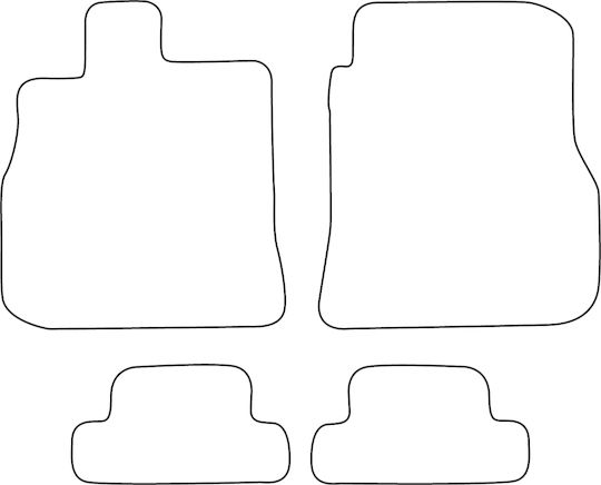 Set Velour Mats Fitting Mitsubishi Eclipse Iv 2006-2011 Red Edging