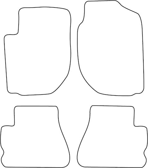 Set Velour Floor Mats Fitting Land Rover Freelander I 1998-2006 Black Edging