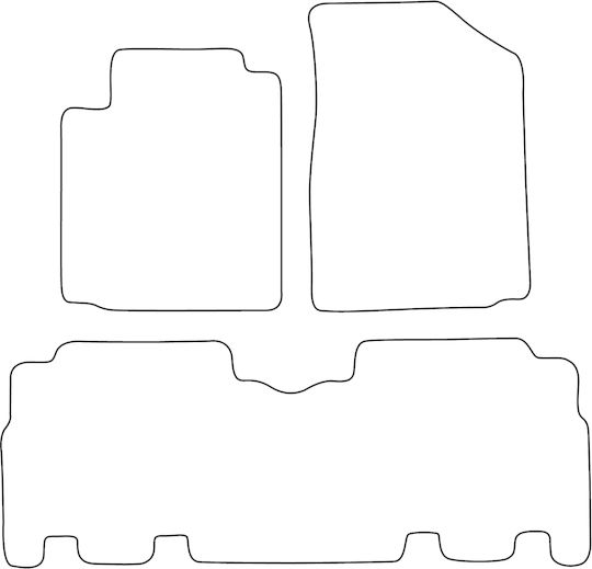 Set Velour Mats Matching Toyota Yaris Verso 1999-2005 Black Edging