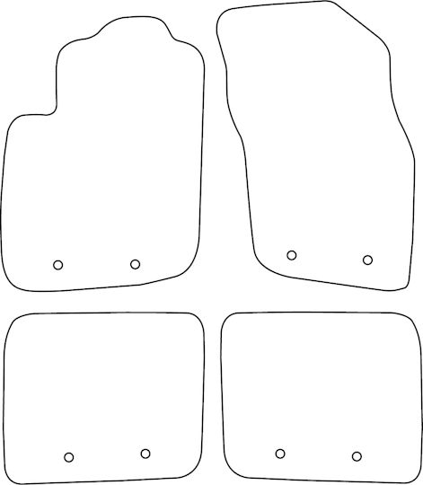 Set Velour Mats Matching Volvo S40 I 1995-2004 Blue Edging
