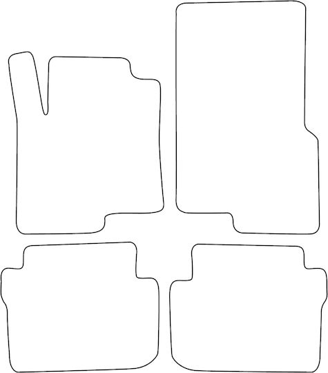 Set Velour Mats Matching Smart Forfour I 2004-2006 Blue Edging
