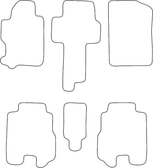 Set Velour Mats Matching Honda Fr-v 2005-2009 Blue Edging