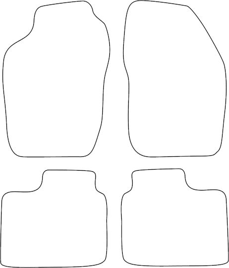 Set Velour Mats Matching Fiat Marea 1996-2003 Blue Edging