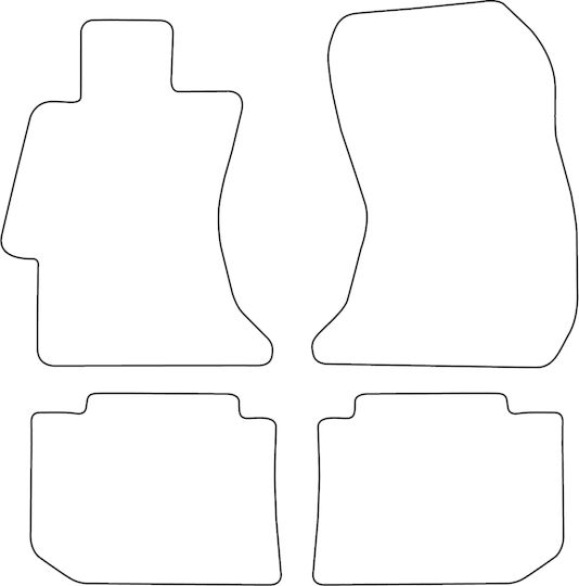 Set Velour Mats Matching Subaru Xv 2011-2017 Black Edging