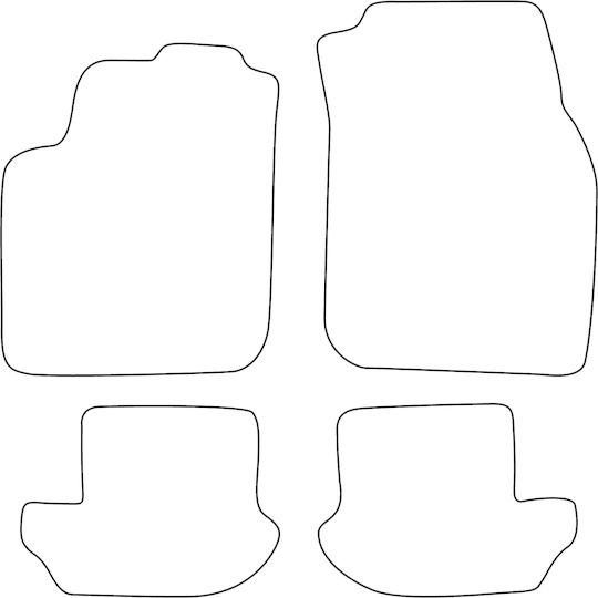 Set Covor Velur Potrivit Pentru Ford Ka I 1996-2008 Cu Margine Roșie