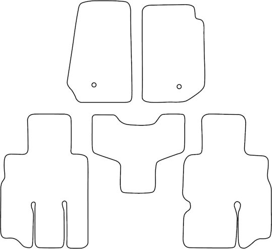Set Velour Mats Fitting Jeep Wrangler Iii 4/5-door 2006-2017 Red Edging