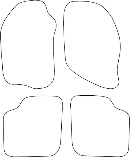 Set Covorașe Velur Compatibile Mitsubishi Colt Iv 1992-1996 Cu Margine Roșie
