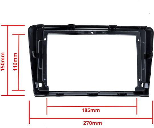 Einparts DIN Fascia Panels 2 Din Compatible with Screen 9" for Skoda Rapid