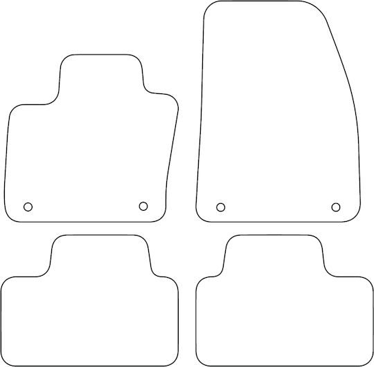 Set Covorașe Velur Compatibile Volvo Xc40 2017 Margine Roșie