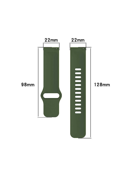Curea Silicon Smartwatch Bizon Strap Watch Silicon Pro H Quickrelease 22 Mm Verde Închis Curea Silicon Smartwatch Bizon Strap Watch Silicon Pro H Quickrelease 22 Mm Verde Închis