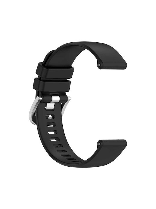 Curea Silicon Ceas Inteligent Bizon Strap Watch Silicon Pro T Eliberare Rapidă 20 Mm Negru