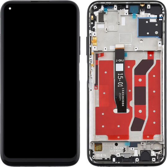 LCD-Display + Touchscreen Huawei P40 Lite Jny-lx1 Gebraucht mit Rahmen Schwarz