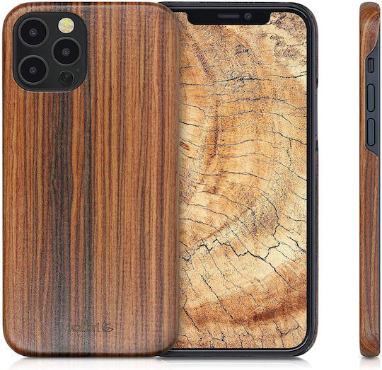 Kalibri Back Cover Wooden Brown (iPhone 12)
