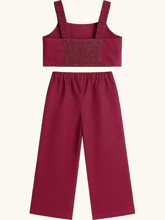 Kinder-Set mit Hose Sommer 2Stück Fuchsia