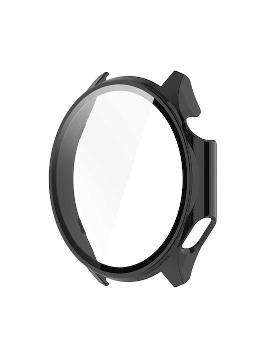 Husă Bizon + Sticlă Carcasă Ceas Sticlă OnePlus Watch 3 Oppo Watch X2 Neagră
