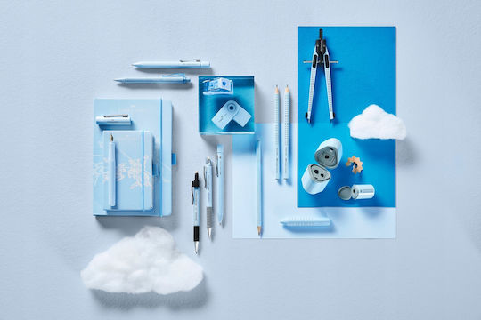 Faber-Castell Σημειωματάριο Σπιράλ Α4 80 Φύλλων Ριγέ Μπλε