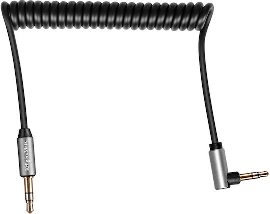 Kruger & Matz Καλώδιο Ήχου 3.5mm male - 3.5mm male Ασημί 1m KM1242