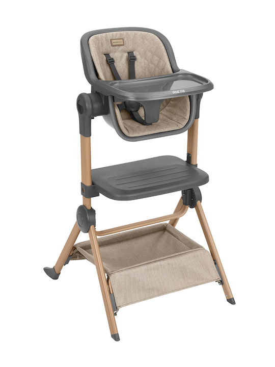 Kikka Boo 2in1 Bedside Baby Cradle + Highchair Sleat Me Beige 31003020110